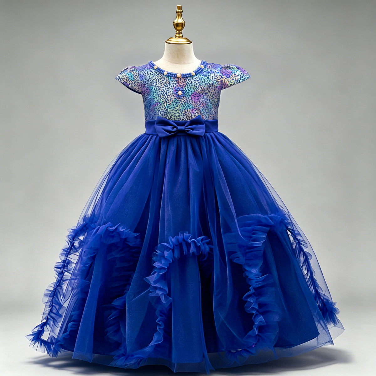 Beaded Sequined Mesh Tulle Princess Dresses BB09