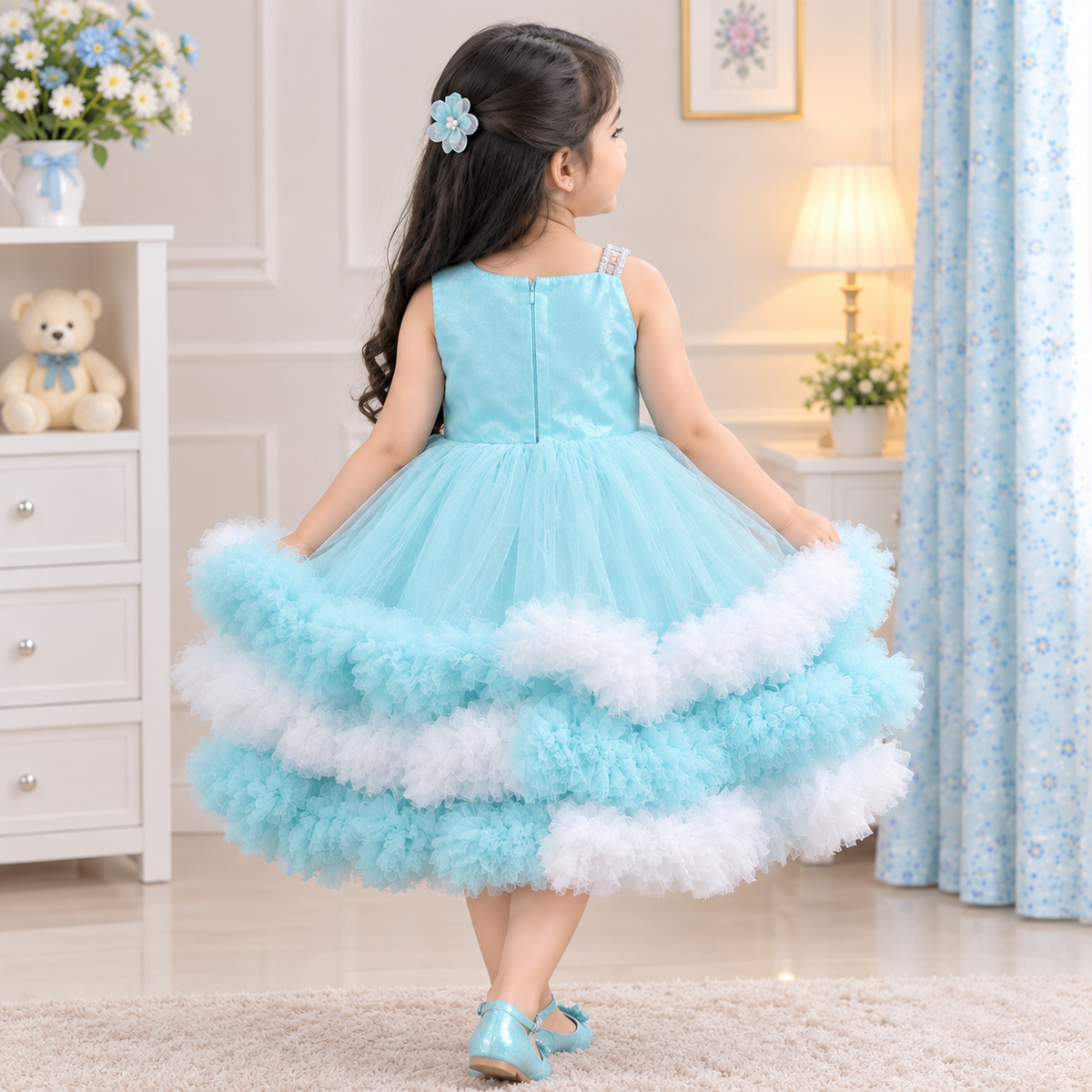 Cotton Blend Washing Fluffy Princess Dress BBS03