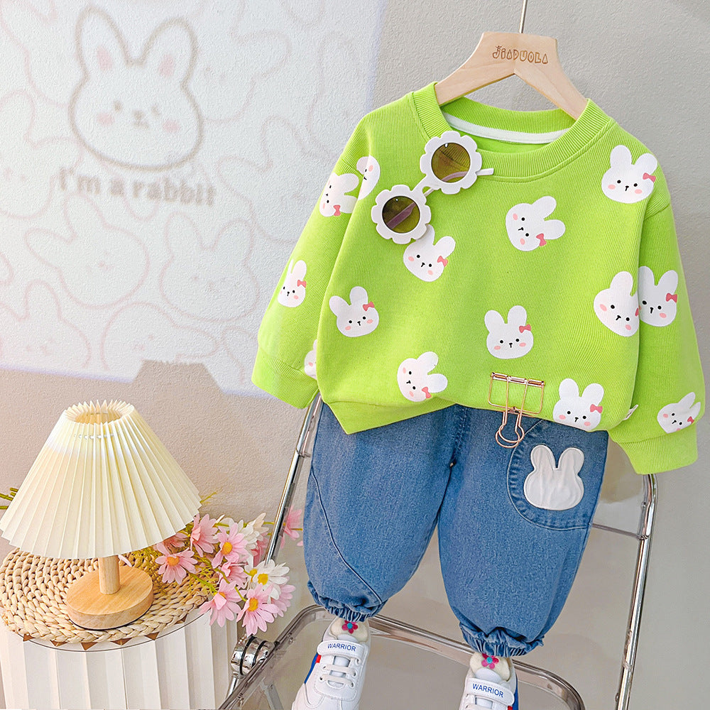 Cartoon Printed Long Sleeves Clothing Set BB35