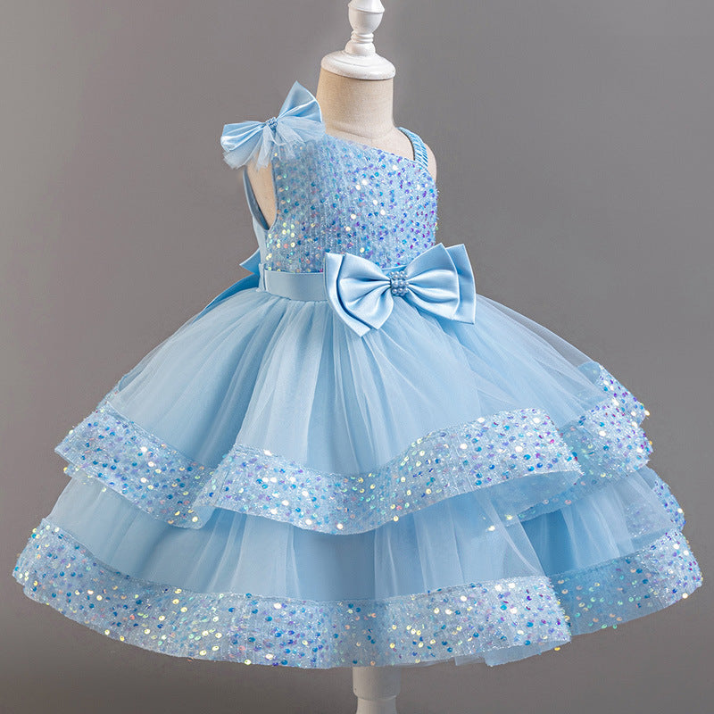 Enzyme Washing Fluffy Princess Dress BB64