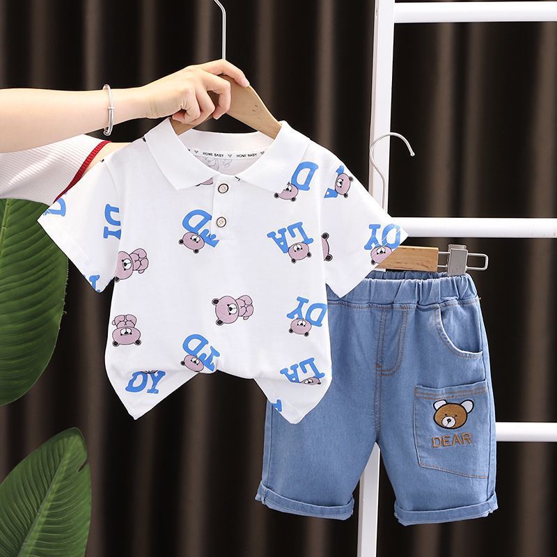 All -Over Bear Printed Two-Piece Set BB55