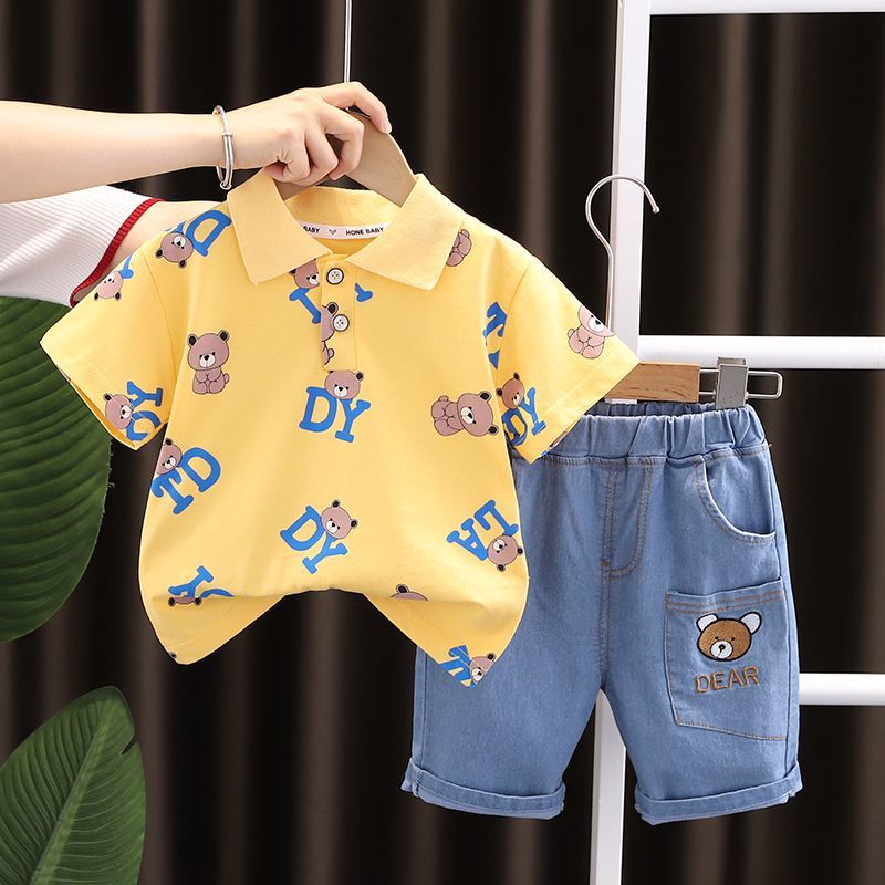 All -Over Bear Printed Two-Piece Set BB55