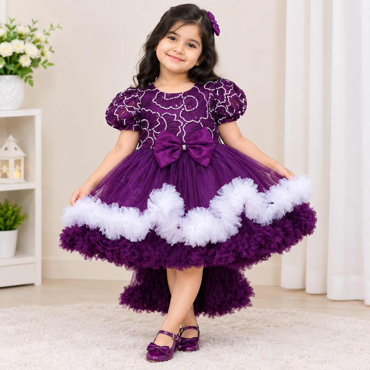 Cotton Blend Washing Fluffy Princess Dress BBS02