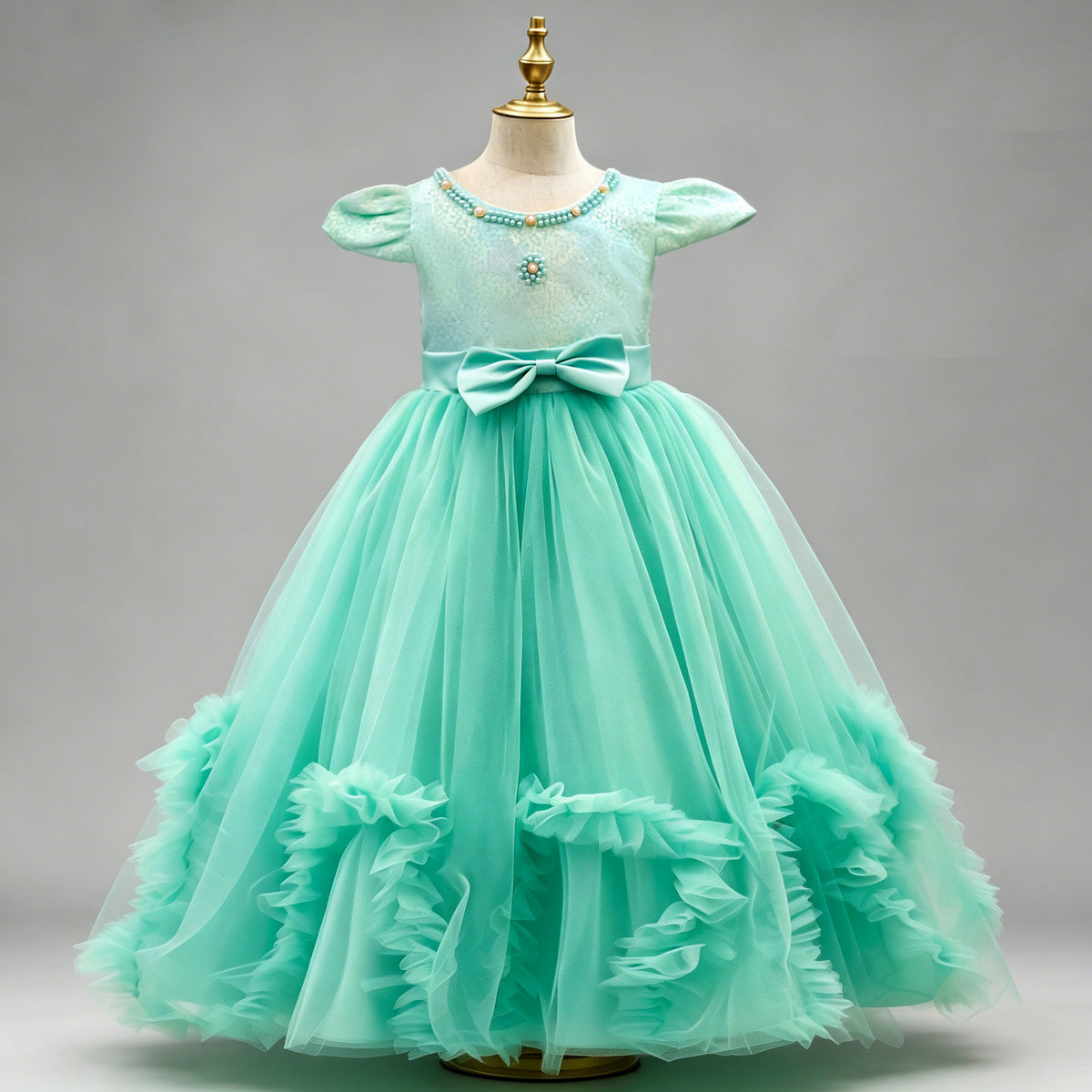 Beaded Sequined Mesh Tulle Princess Dresses BB09