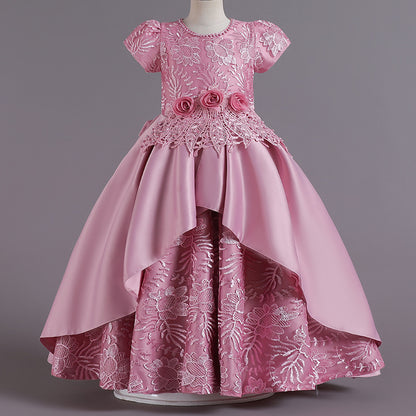 Luxury Satin Embroidered Princess Dress BB14