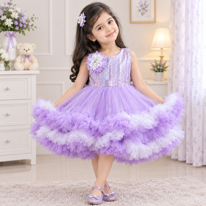 Cotton Blend Washing Fluffy Princess Dress BBS08