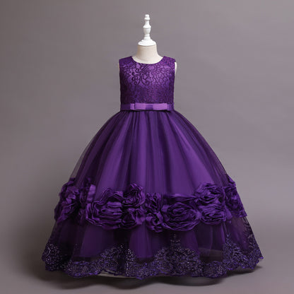 Long Luxury Rose Princess Gown BB186