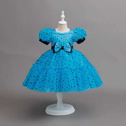 Polka Dot Mesh Princes Dress BB188
