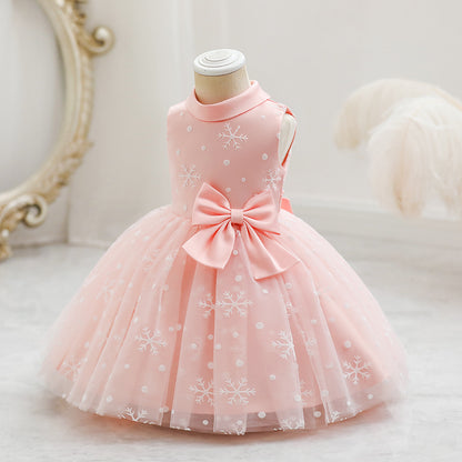 New Ice and Snow Pink Princess Dress BB12