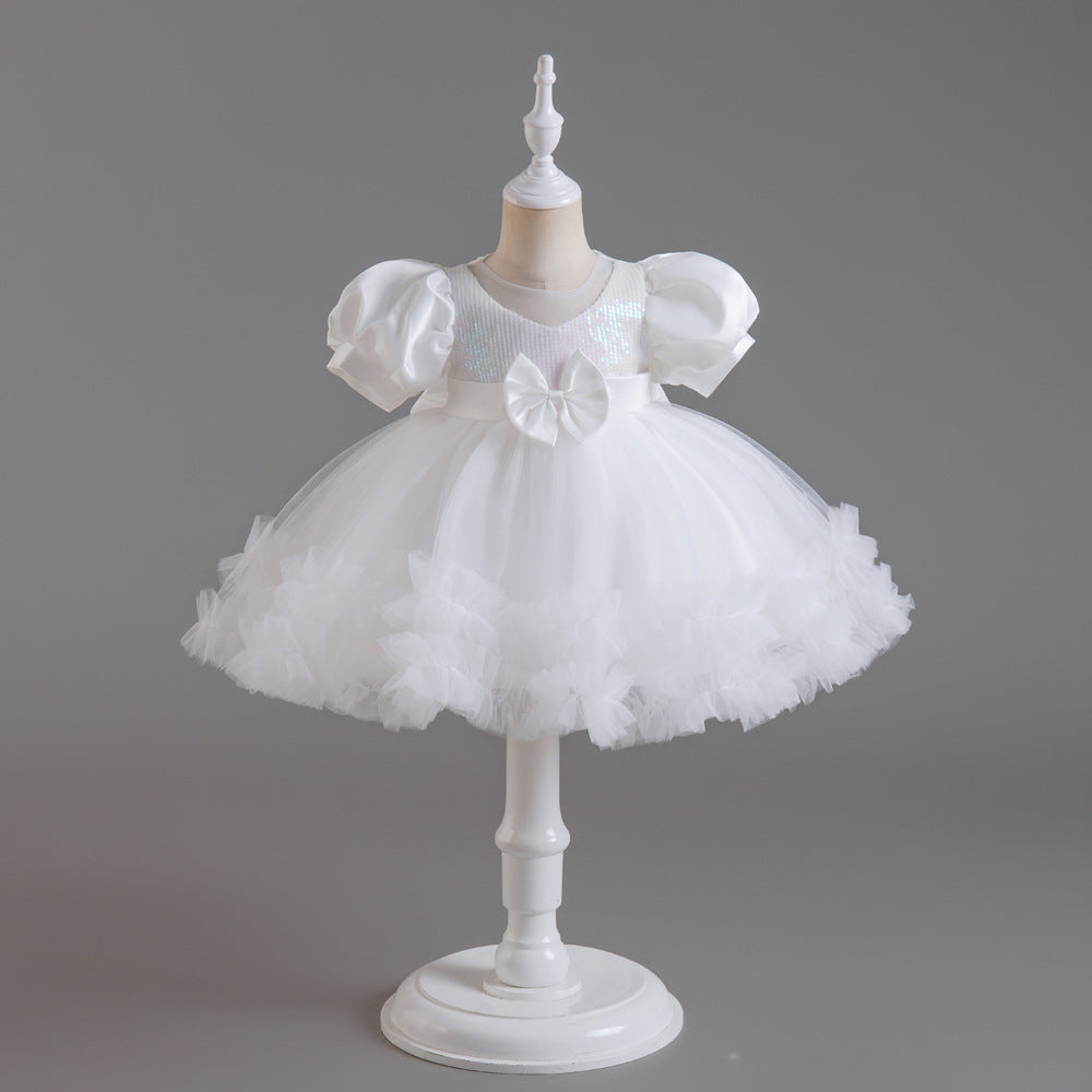 Fluffy Gauze Flower Princess Dress BB194