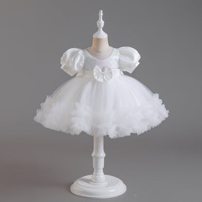 Fluffy Gauze Flower Princess Dress BB194