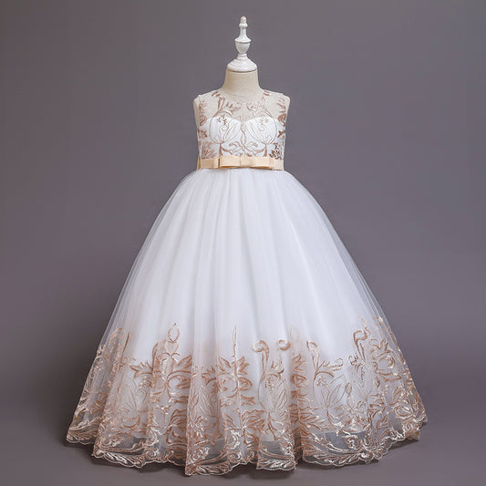 Long Lace With Bow Princess Dress BB191