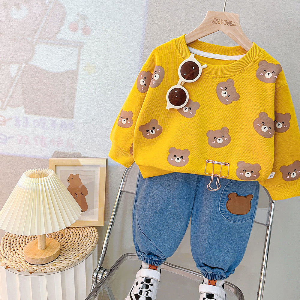 Cartoon Printed Long Sleeves Clothing Set BB35