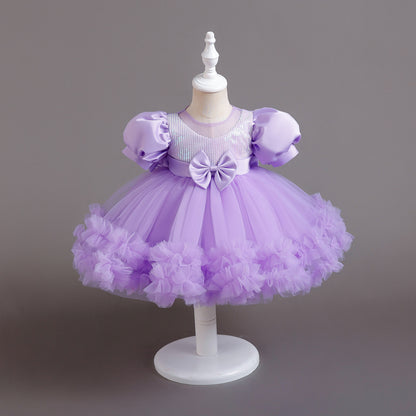 Fluffy Gauze Flower Princess Dress BB194