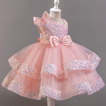 Enzyme Washing Fluffy Princess Dress BB64