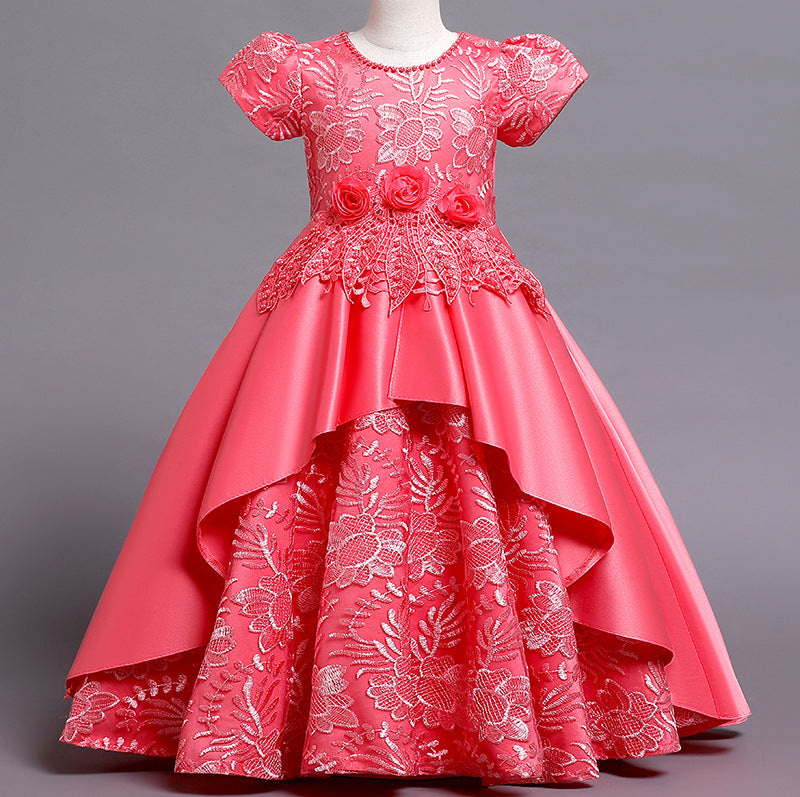 Luxury Satin Embroidered Princess Dress BB14