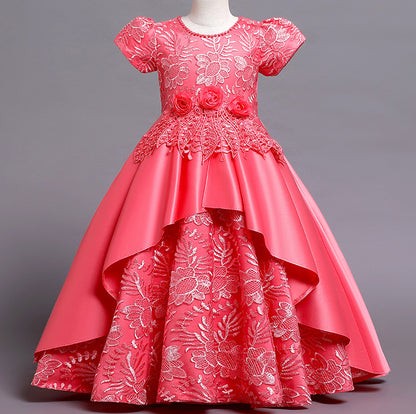 Luxury Satin Embroidered Princess Dress BB14