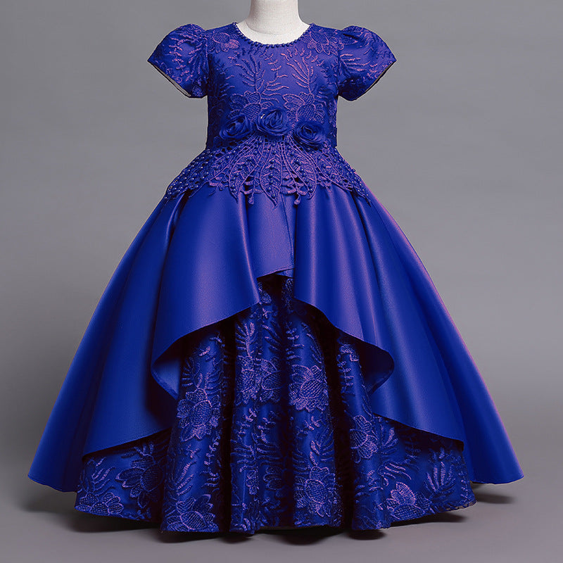 Luxury Satin Embroidered Princess Dress BB14