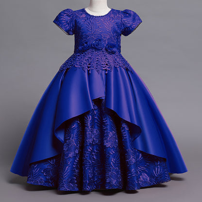 Luxury Satin Embroidered Princess Dress BB14