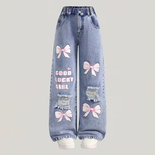 Girls New Style Loose Straight Pants BB33