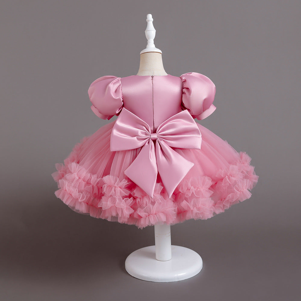 Fluffy Gauze Flower Princess Dress BB194