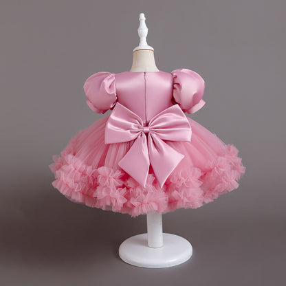 Fluffy Gauze Flower Princess Dress BB194
