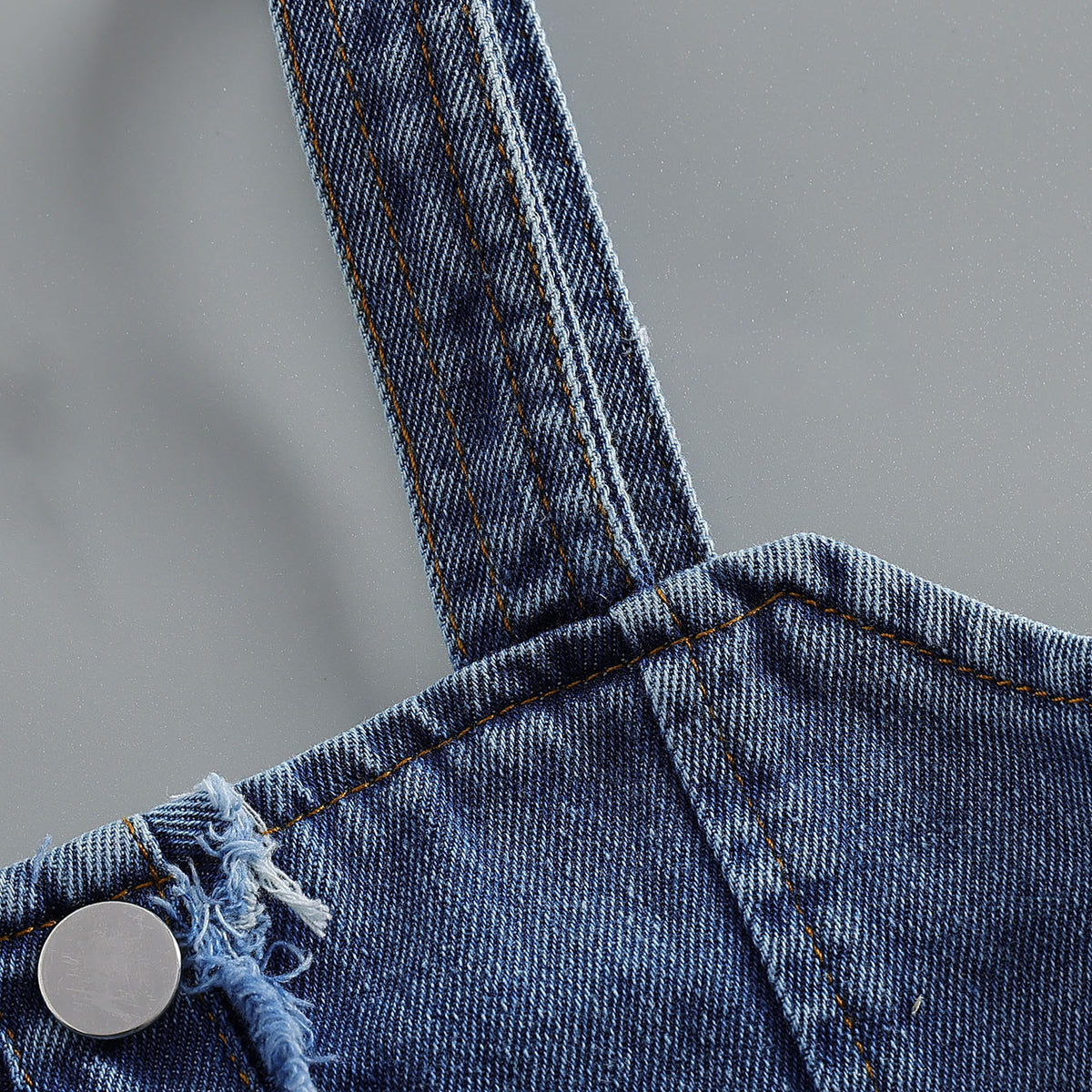 Flying Sleeve Denim Camisole Suit Two Set BB47
